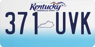KY license plate 371UVK