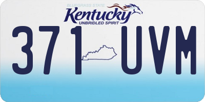 KY license plate 371UVM