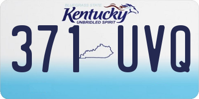 KY license plate 371UVQ