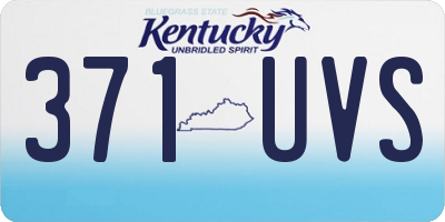 KY license plate 371UVS