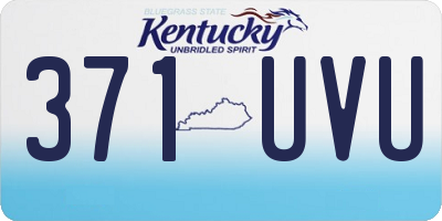 KY license plate 371UVU