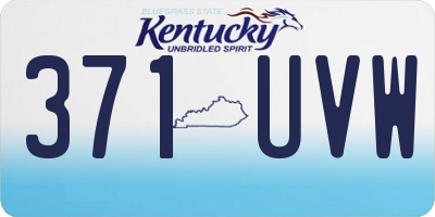 KY license plate 371UVW