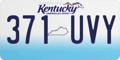 KY license plate 371UVY