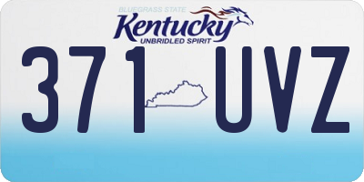 KY license plate 371UVZ