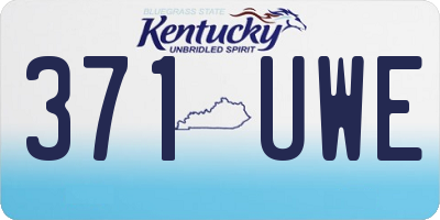 KY license plate 371UWE
