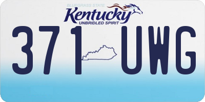 KY license plate 371UWG