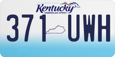 KY license plate 371UWH