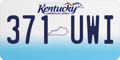KY license plate 371UWI