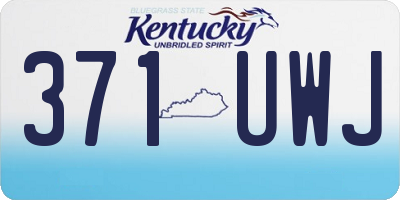 KY license plate 371UWJ