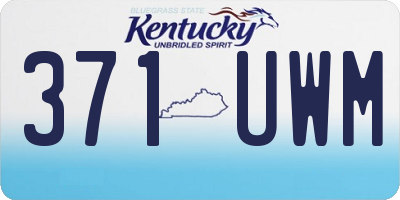 KY license plate 371UWM