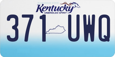 KY license plate 371UWQ