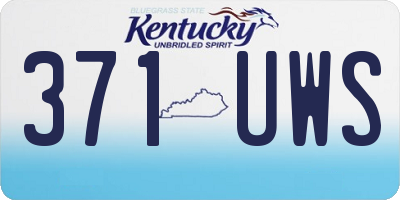 KY license plate 371UWS