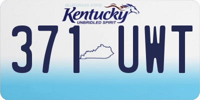 KY license plate 371UWT
