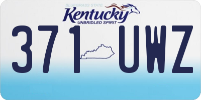 KY license plate 371UWZ