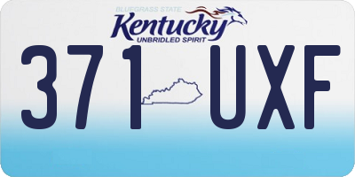 KY license plate 371UXF