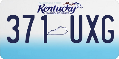 KY license plate 371UXG