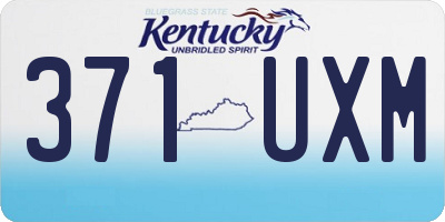 KY license plate 371UXM