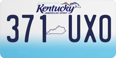 KY license plate 371UXO