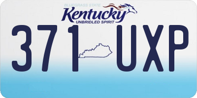 KY license plate 371UXP