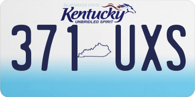 KY license plate 371UXS