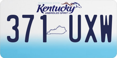 KY license plate 371UXW