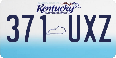 KY license plate 371UXZ