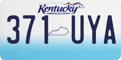 KY license plate 371UYA