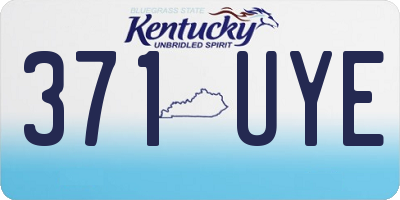 KY license plate 371UYE