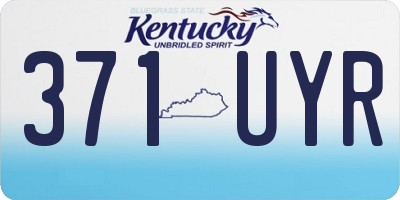 KY license plate 371UYR