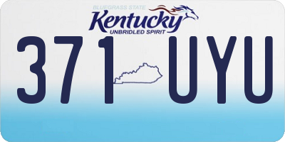 KY license plate 371UYU