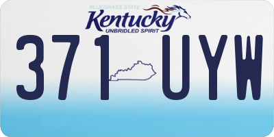 KY license plate 371UYW