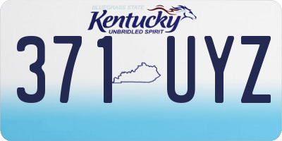 KY license plate 371UYZ