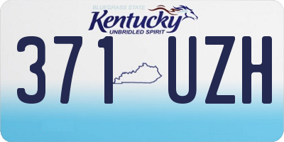 KY license plate 371UZH