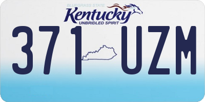 KY license plate 371UZM