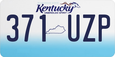 KY license plate 371UZP