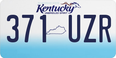 KY license plate 371UZR