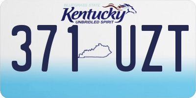 KY license plate 371UZT
