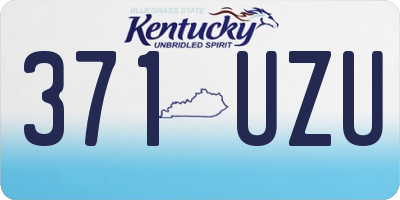 KY license plate 371UZU