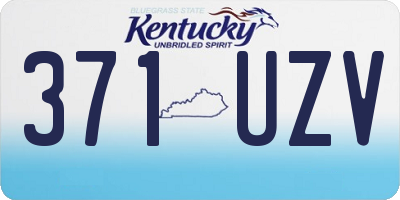 KY license plate 371UZV