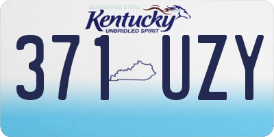 KY license plate 371UZY