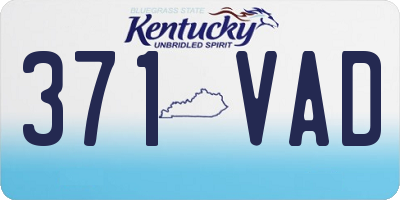 KY license plate 371VAD