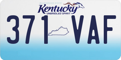KY license plate 371VAF