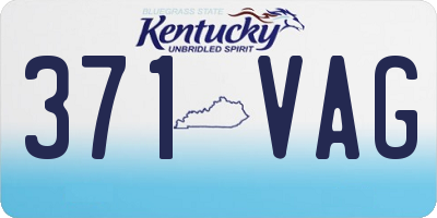 KY license plate 371VAG