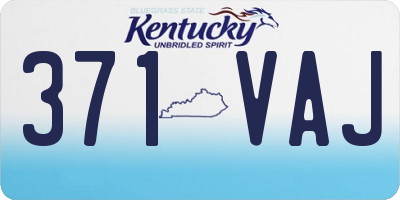 KY license plate 371VAJ