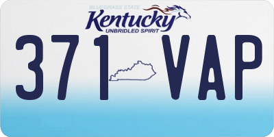 KY license plate 371VAP