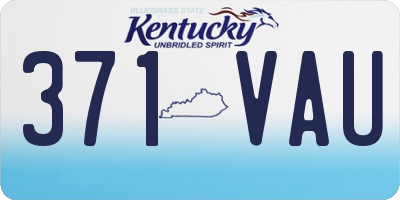 KY license plate 371VAU