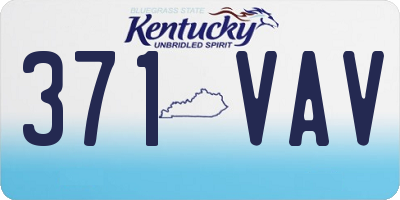KY license plate 371VAV