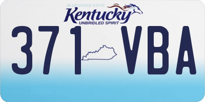 KY license plate 371VBA