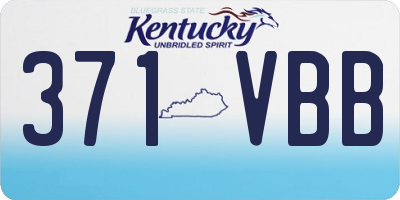 KY license plate 371VBB