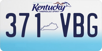 KY license plate 371VBG